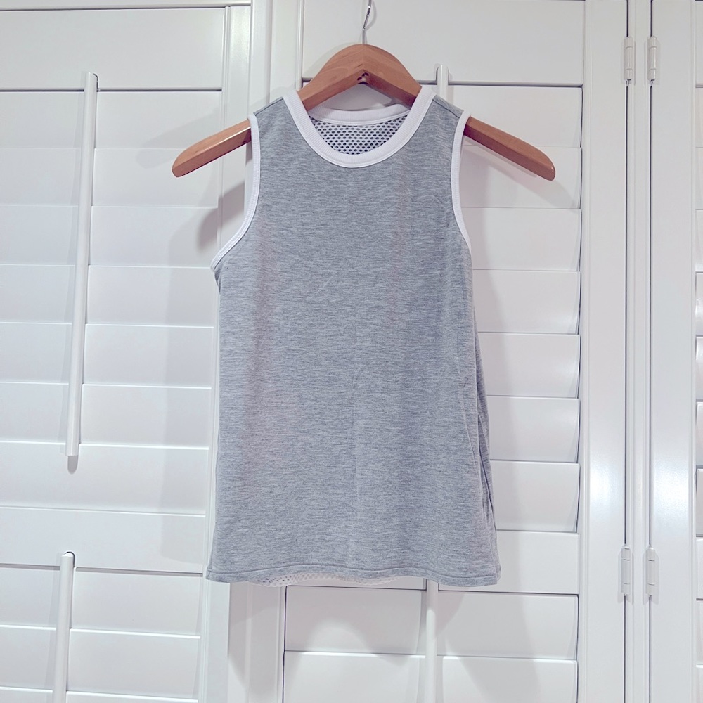 Athleta Girl reversible mesh top and Ivivva leggings size 12